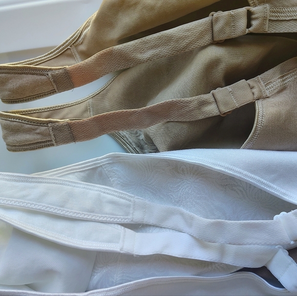 Playtex Wireless bras, breathable, support on sides&back,white & beige, 46DD. - Picture 14 of 16